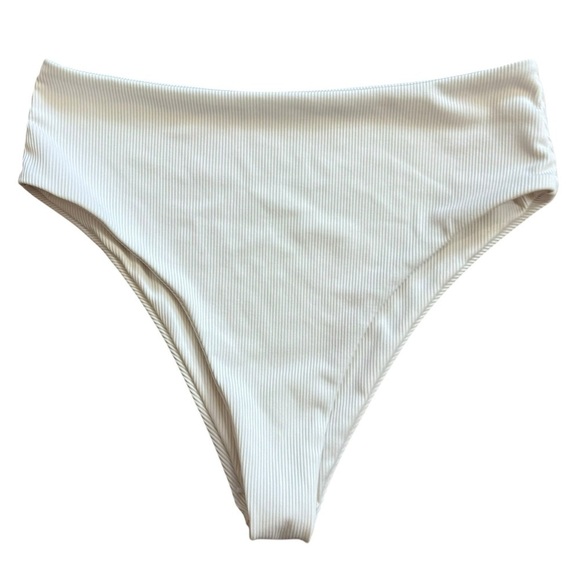 White High Cut High Waist Bikini Bottoms Women’s S Cheeky Summer Beach Swimming - Picture 2 of 7